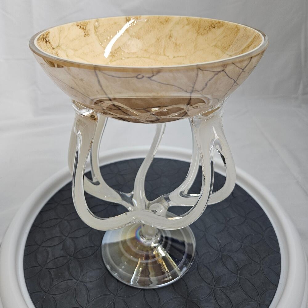 Vintage Krosno Polish Octopus Glass